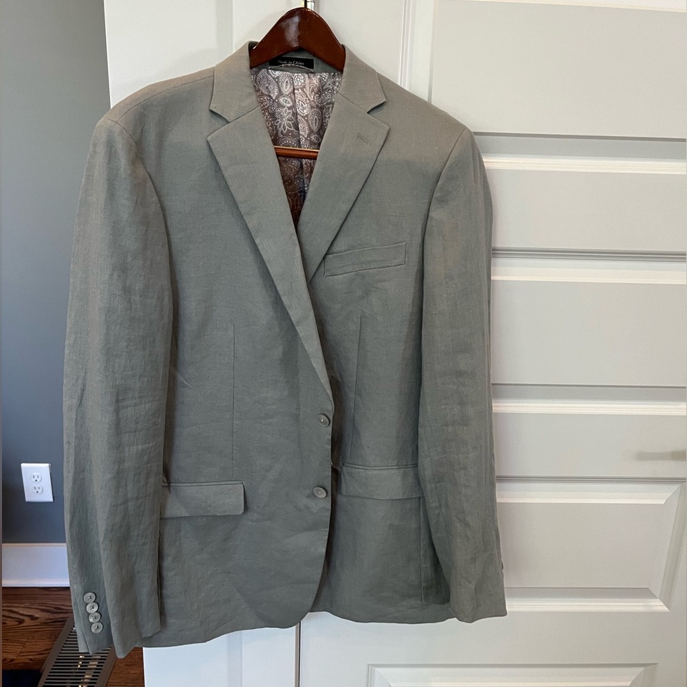 Lauren Ralph Lauren Sea Green Linen Blazer Sports Jacket Men’s 43 Long